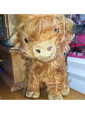 Highland Cow Plush 10 Inches Horns